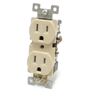 Duplex Receptacle, Ivory Tamper Resistant Duplex Receptacle, Ivory Tamper Resistant