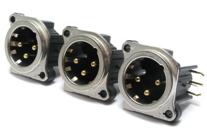 Neutrik NC3MBHR 3-Pole XLR Male, PC Mount, 3pcs Neutrik NC3MBHR 3-Pole XLR Male, PC Mount, 3pcs