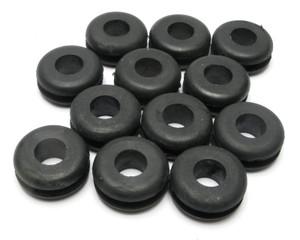Rubber Grommet, 5/8" x 3/8" x 1/8", Hard Rubber, 12pc Lot