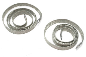 Tinned Copper Braid Grounding Strap, 36" x 1/2" x 0.058", 3/8" Stud, 2pcs Tinned Copper Braid Grounding Strap, 36" x 1/2" x 0.058", 3/8" Stud, 2pcs