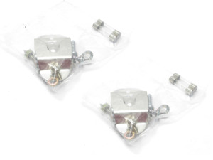 Push-to-Talk Microphone Hanging Clip, w/2x 20 Amp Fuses & Hardware, 2pc Lot