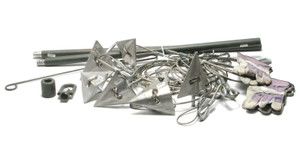 American Earth Anchors 6AL-60TH 6" Aluminum Arrowhead Earth Anchor Kit, 6pcs