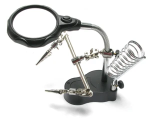 Helping Hands With Magnifier And LED Illumination