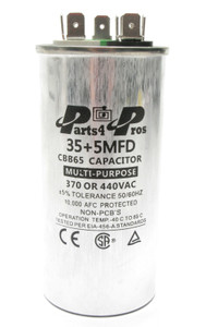 Parts 4 Pros CBB65, 35 UF + 5 UF 440 VAC Motor Run Capacitor Parts 4 Pros CBB65, 35 UF + 5 UF 440 VAC Motor Run Capacitor