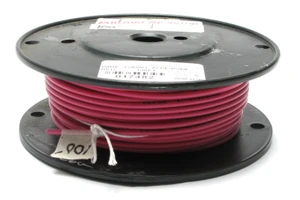 M81044/9-12-2 12AWG, Tinned Copper, PVDF Jacketed Wire, Red, 100ft