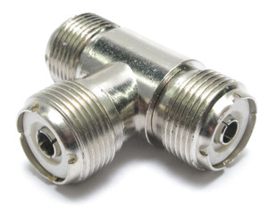 SO239 UHF Tee Adapter, F-F-F SO239 UHF Tee Adapter, F-F-F