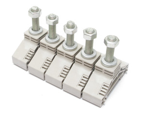 Weidmuller WF 8 DIN Rail Feed-Through Terminal Block, 5pcs Weidmuller WF 8 DIN Rail Feed-Through Terminal Block, 5pcs