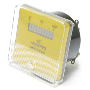 0-100 Amp AC Panel Meter with 10 LED Bar Display 0-100 Amp AC Panel Meter with 10 LED Bar Display