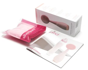 PMD Clean Pro Rose Quartz Facial Cleaning Device w/Silverpure Cloth