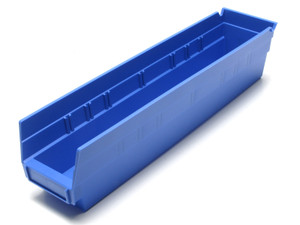 Akro-Mils 30128 Plastic Nesting Storage Bins, Blue, 4x18x4, 12pc case