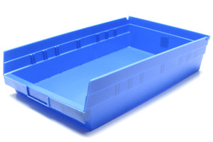 Akro-Mils 30178 Plastic Nesting Storage Bins, Blue, 4x18x11, 12pc case