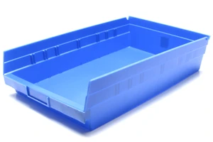 Akro-Mils 30178 Plastic Nesting Storage Bins, Blue, 4x18x11, 12pc case
