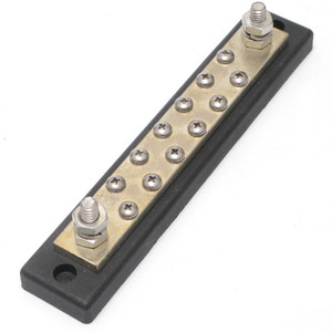 Bus Bar, 250 Amp, Hot Feed or Common Ground Nickel Plated Copper Bus Bar, 250 Amp, Hot Feed or Common Ground Nickel Plated Copper