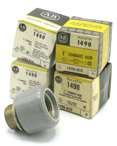 Allen Bradley 1490-N10 Conduit Connector, 1-inch, Non-Metallic 4pc Lot Allen Bradley 1490-N10 Conduit Connector, 1-inch, Non-Metallic 4pc Lot