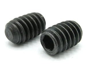 Steel Set Screw, 1/4-20 x 7/16" Flat Point, Hex Socket, Black, 50 Piece Lot