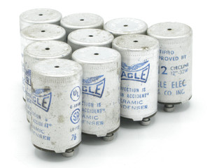Eagle Electric FS-12 Fluorescent Starter, 32W 12" Lamp, 10pc Lot