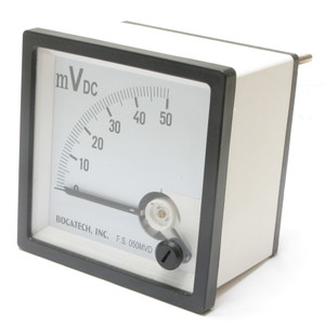 0 - 50 Millivolts DC Europa Style Panel Meter, 72mm 0 - 50 Millivolts DC Europa Style Panel Meter, 72mm