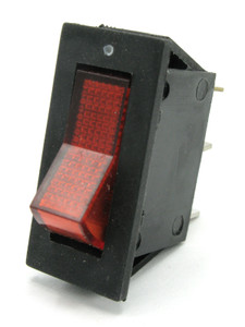 Illuminated Rocker Switch, SPST, On-Off, 20 Amp / 125 Volt AC