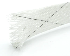 Bentley-Harris BEN-HAR Expando FR Sleeving, 1-1/4" White w/black traces, 25ft