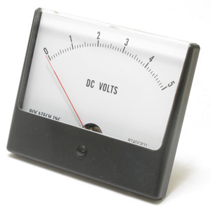 0 - 5 Volt DC Panaview Analog Panel Meter, 4.5 Inch