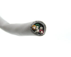 Alpha Wire 22/5, 22 AWG 5-Conductor Gray PVC Cable, 25 Foot