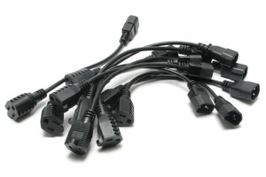 IEC to 5-15R Cord, 1 Foot, 10pk IEC to 5-15R Cord, 1 Foot, 10pk