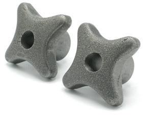 KIPP Palm Grips Quick Acting, Grey Cast Iron, 2pk