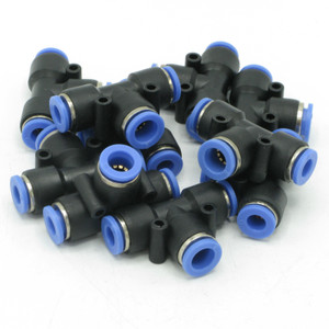 8mm (5/16")-6mm (1/4") Pneumatic Push in Union TEE Fitting, Quick Connect, 10pcs 8mm (5/16")-6mm (1/4") Pneumatic Push in Union TEE Fitting, Quick Connect, 10pcs