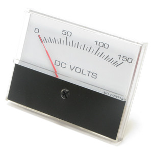 0 - 150 Volt DC Analog Panel Meter, 3 Inch 0 - 150 Volt DC Analog Panel Meter, 3 Inch
