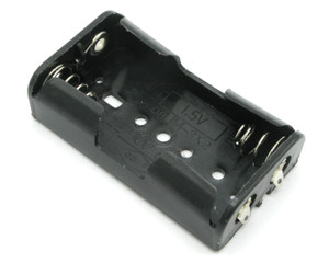Battery Holder, 3 Volt, Holds 2-AA Batteries