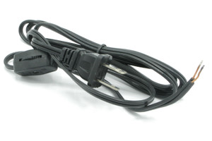 Power Cord, 18/2, SPT-1, With Inline Thumbwheel Switch