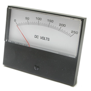 0 - 250 Volt DC Analog Panel Meter 0 - 250 Volt DC Analog Panel Meter