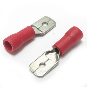 22 - 18 AWG Insulated Male Disconnect 0.250 Tab - 100 Piece 22 - 18 AWG Insulated Male Disconnect 0.250 Tab - 100 Piece