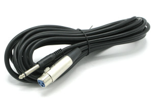 XLR Female to 1/4" Mono Male Cable, 25ft XLR Female to 1/4" Mono Male Cable, 25ft