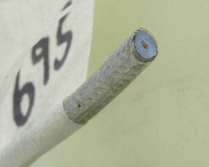 RG402, Silver-Coated Copper PTFE Coax Cable, Silver, 61 Feet