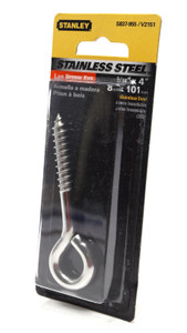 Stanley V2151 5/16" x 4" Stainless Steel Eye-Head Screw Stanley V2151 5/16" x 4" Stainless Steel Eye-Head Screw