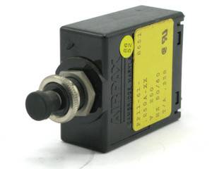 Airpax PP11-61-.250A-XX 250V 250mA Push-Pull Panel Mount Circuit Breaker Airpax PP11-61-.250A-XX 250V 250mA Push-Pull Panel Mount Circuit Breaker