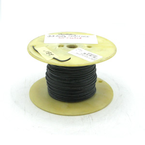 CNC Tech UL Style 3135 22AWG Silicone Rubber Jacketed Wire, Black, 100ft