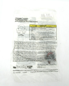 Crosby G-450 3/16" Galvanized Drop Forged Wire Rope Clip, 4pk Crosby G-450 3/16" Galvanized Drop Forged Wire Rope Clip, 4pk