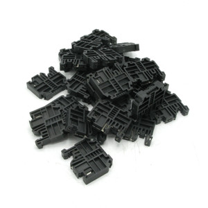 ASI ASIUD1B Snap On DIN Rail End Stops, Black, 25pk