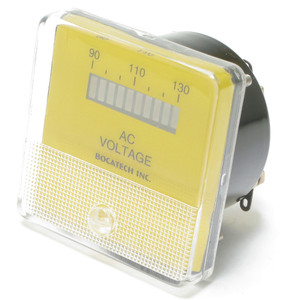 90-130 Volt AC Panel Meter with 10 LED Bar Display 90-130 Volt AC Panel Meter with 10 LED Bar Display