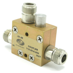 MECA 715-20-6.000 4.0 to 8.0 GHz, 20 dB, 500 Watt Directional Coupler MECA 715-20-6.000 4.0 to 8.0 GHz, 20 dB, 500 Watt Directional Coupler