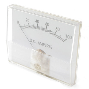 0-100 Amp DC Analog Panel Meter, Shunt Required