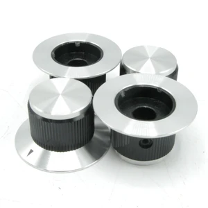 Alco Knob KNS701BA18 Aluminum Knobs, 1/8" Shaft, 4pc