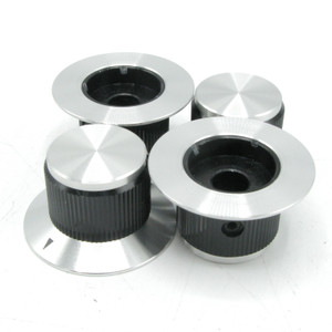 Alco Knob KNS701BA18 Aluminum Knobs, 1/8" Shaft, 4pc