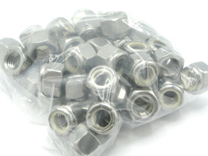 3/8-16 Stainless Steel Nylon Insert Hex Lock Nuts, 50pc