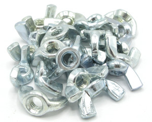 M6 x 1.0 Steel Wing Nuts, 25pk