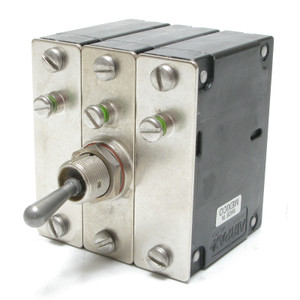 Airpax IULN111-36204-1 300V, 10 Amp, 3-Pole Circuit Breaker