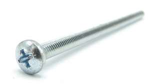 M4 x 87mm Phillips Pan Head Machine Screws, Zinc Plated Steel, 45pc