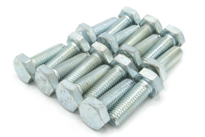 M10 x 30mm Class 8.8 Zinc Plated Steel Hex Bolt, 15pc